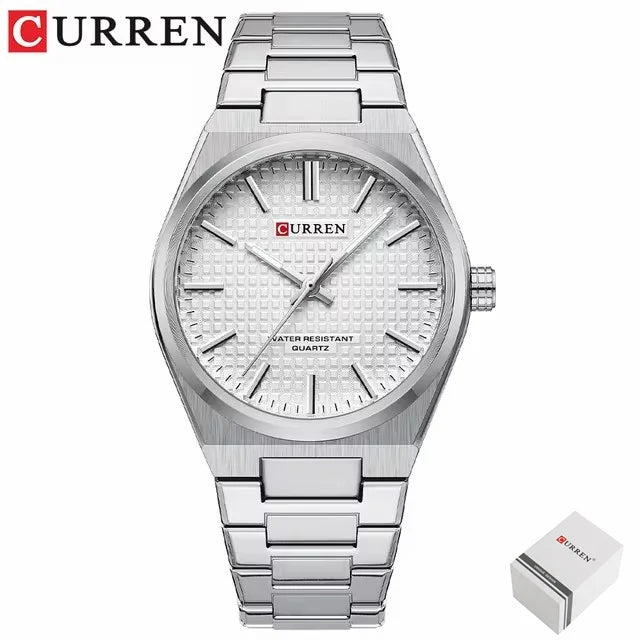 CURREN 8439 Cuarzo Oro Plateado