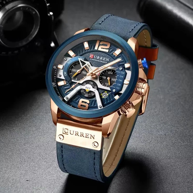 Curren 8329 Cronógrafo de Cuero