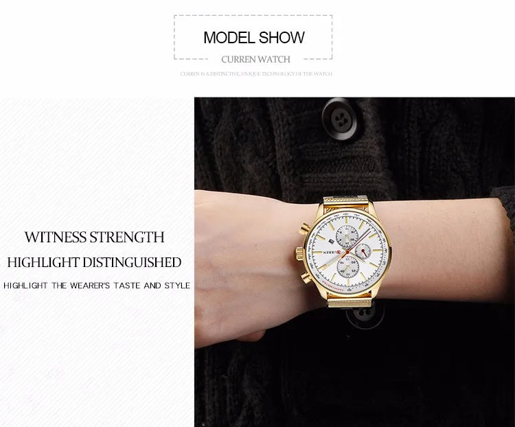 Curren 8227 Analógico Resistente al Agua