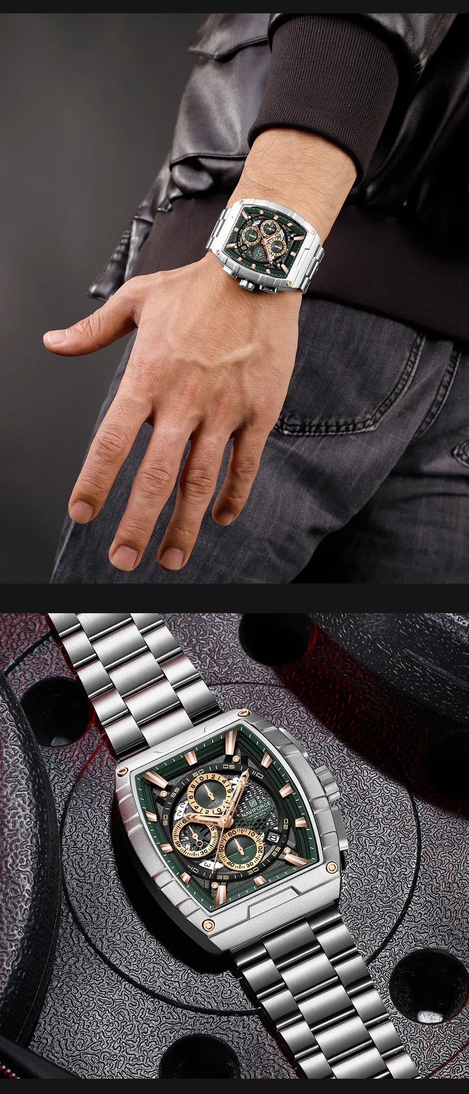 Naviforce Nf8066 Crono Hombre Acero