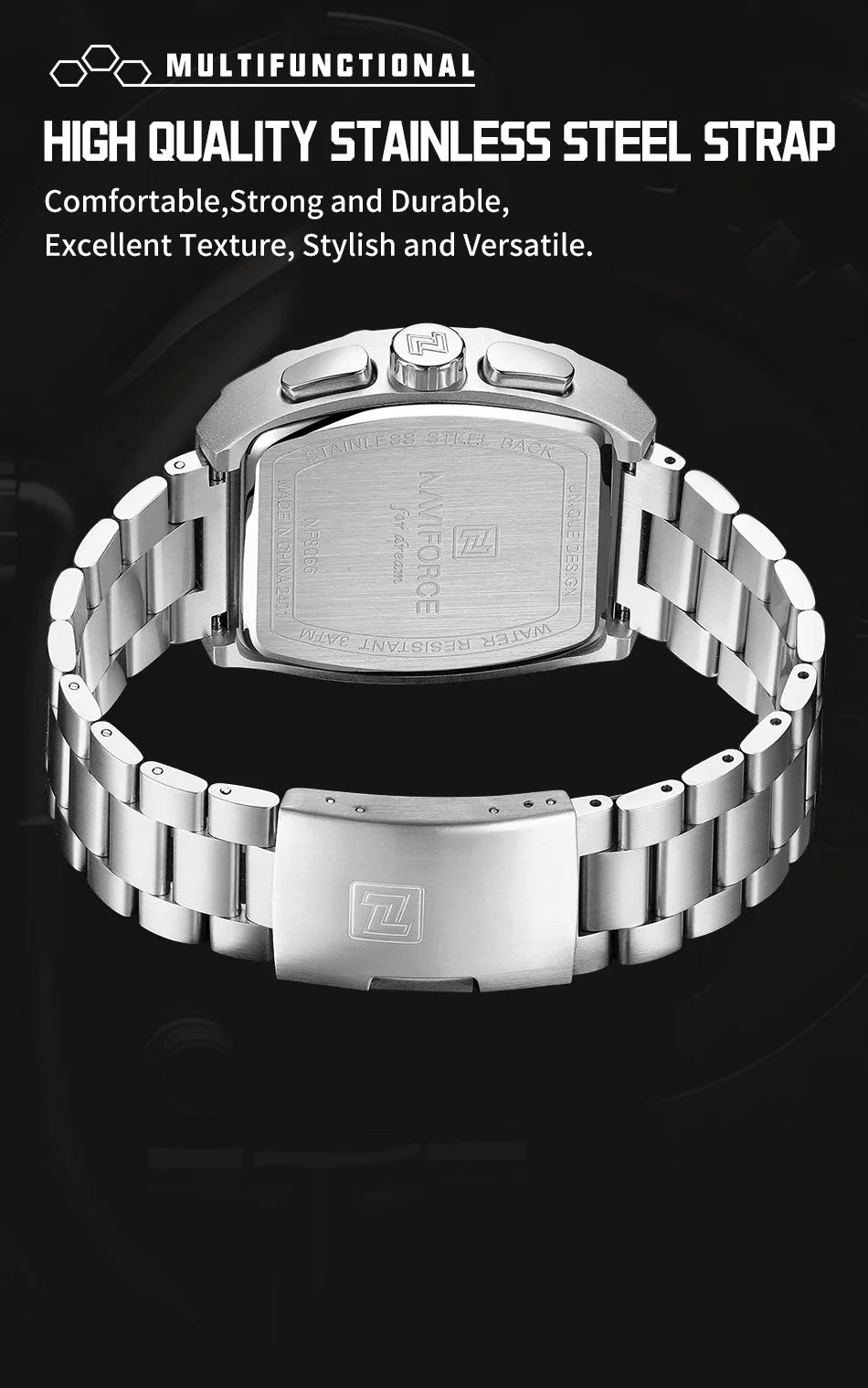 Naviforce Nf8066 Crono Hombre Acero