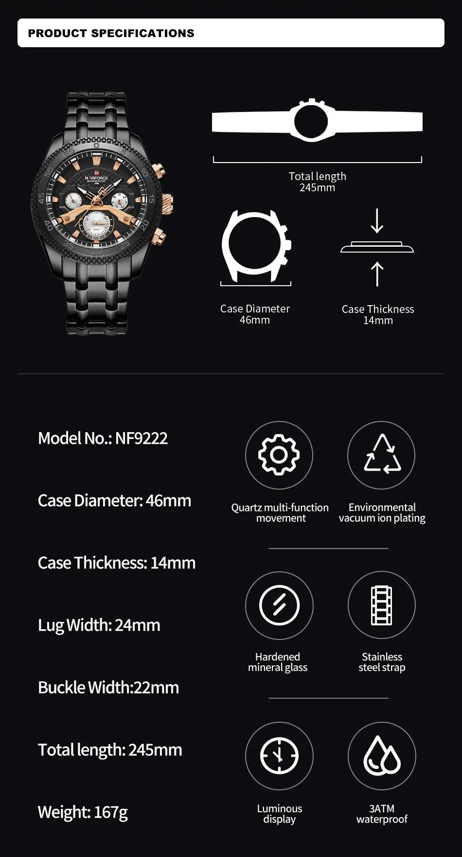 NAVIFORCE resistente al agua